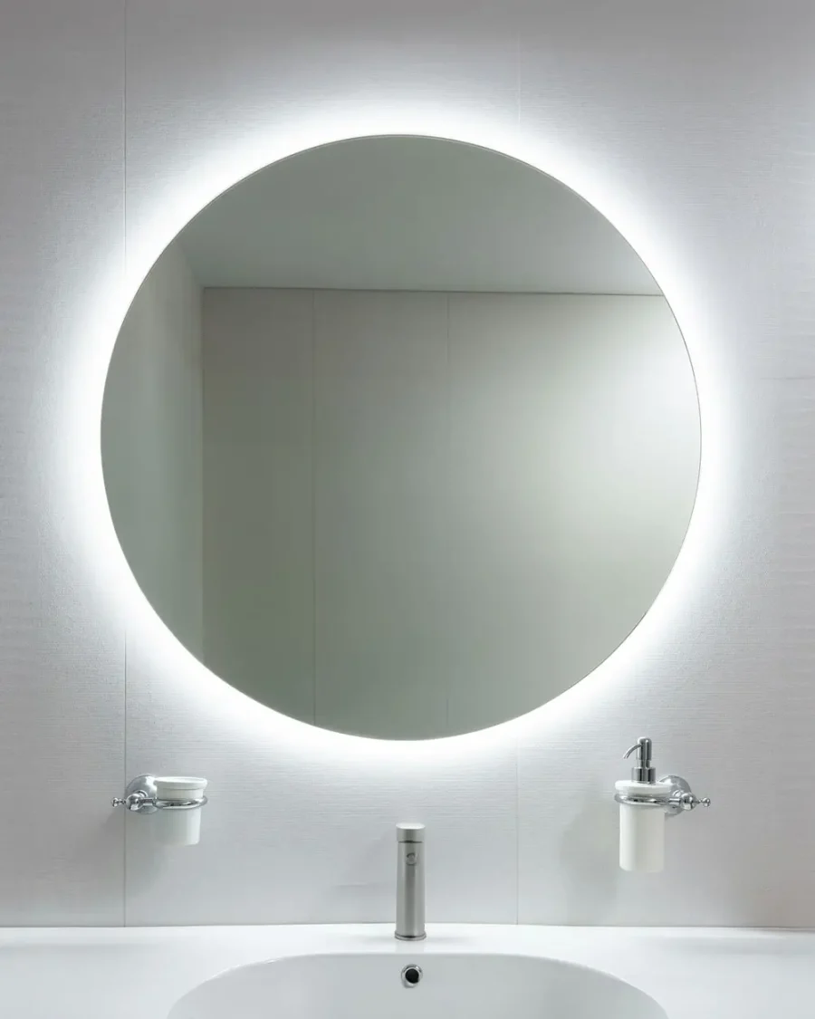 Specchio LED rotondo retroilluminato diametro 60 70 80 cm luce fredda